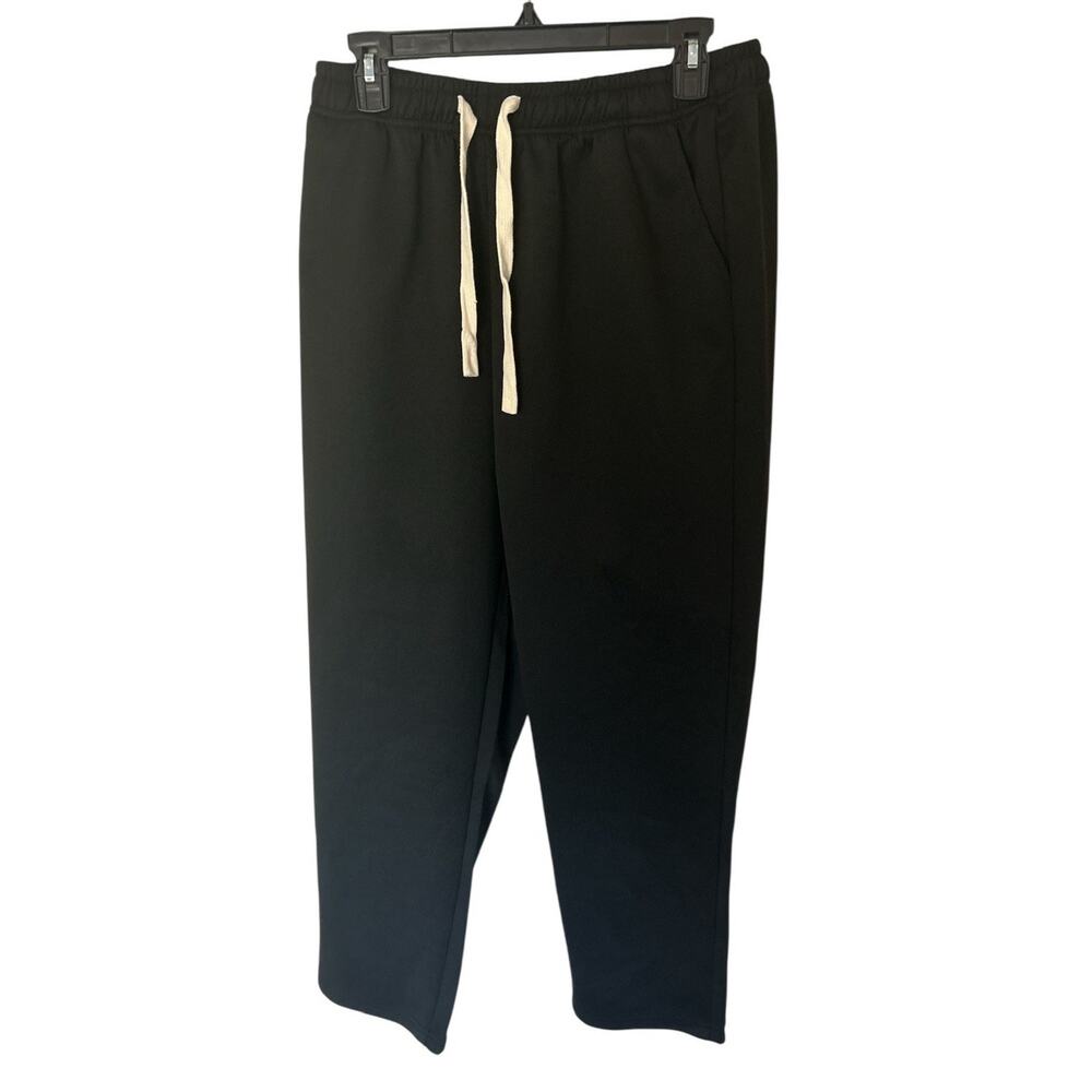 Unbranded Mens Black Athletic Sweatpants Elastic Waist Drawstring Joggers‎ L